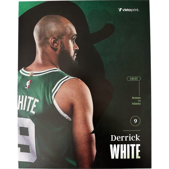 Boston Celtics v Atlanta Hawks 1/18/25 Lineup Roster Poster Derrick White - Picture 1 of 9